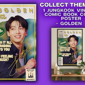 Jungkook Golden Poster - Etsy