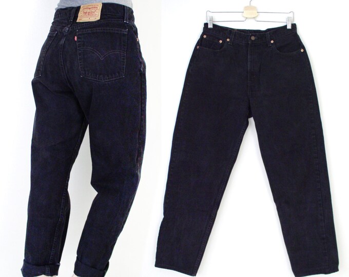 Vintage 80s 90s Black Levi's 560 Baggy High Waist Jeans | Etsy