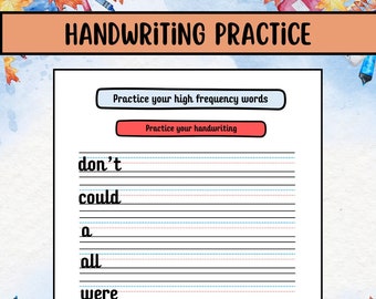 Handwriting Practice For Kids, Improve Handwriting, Learn Handwriting