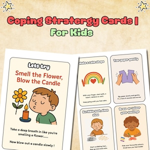 Coping Skills Flashcards for Kids: Emotional Regulation Tools (PDF Download)