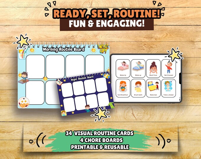 Personalized Daily Routine Charts for Kids With Editable Cards, Rhythm ...