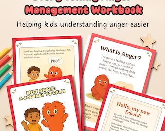 Anger Management Workbook for Kids Printable | Emotional Regulation Skills for Ages 5–9, Calm Down Tools for Big Reactions