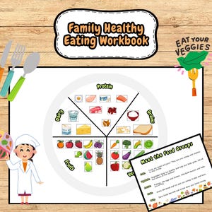 Healthy Eating Printable Workbook for Kids | Build a Balanced Plate Nutrition Activity | Food Groups & Meal Plan PDF