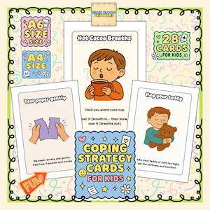 Printable Coping Skills Cards for Kids – Emotional Regulation Flashcards for Calm Down Corners & Behavior Support | SEL Tools