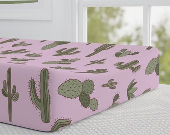 Baby Girl Changing Pad Cactus, Baby Shower Gift for Girls