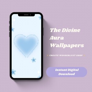 Aura Set of 5 IPhone Wallpaper | IOS |Daily Positivity | Affirmations | Manifestation | Screen Customization | Create your dream Reality