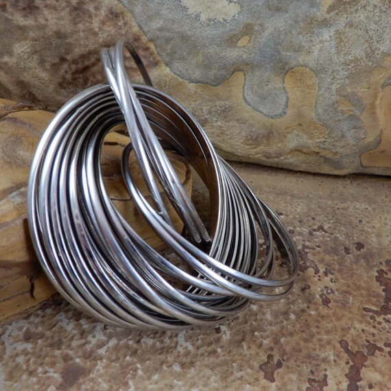 Multi Circle Bangle, Statement Bracelet, Kinetic,… - image 3