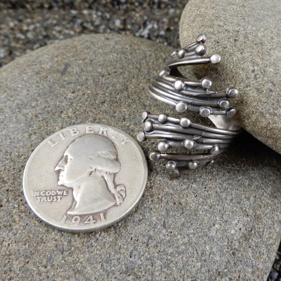 Modernist Ring, Atomic Age, Adjustable, Populuxe … - image 5
