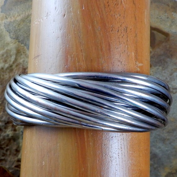 Multi Circle Bangle, Statement Bracelet, Kinetic,… - image 4