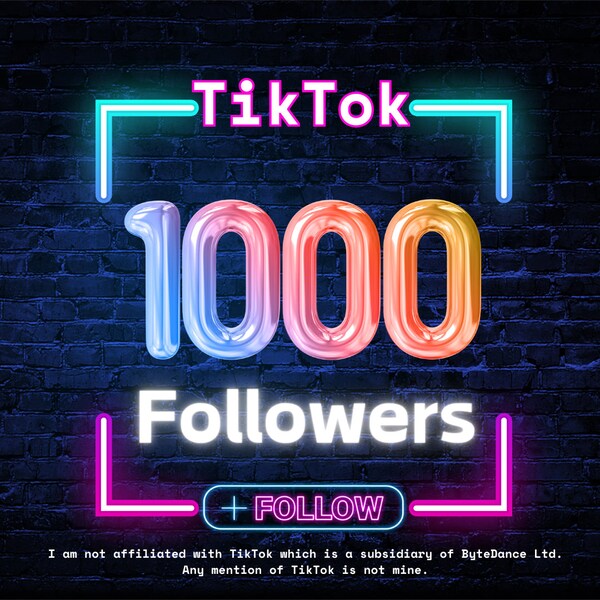 1000 TikTok Followers, 1K Tiktok Followers, Fast Reliable Delivery, Buy TikTok Followers, Organic and Real Followers, Lifetime Guarantee