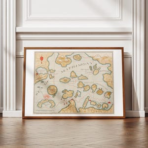 Lustige Liebe Ehe Karte Print | 'Meer der Ehe', 1906 | Humor Hochzeitsgeschenk | Überzeugende Nautische Kunst | Vintage Allegorische Kartographie