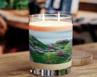 Spring Flower Field Scented Candle - Full Glass, 11oz