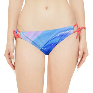 Cool Pastel Color Flow Pattern Strappy Bikini Set AOP zdjęcie 7