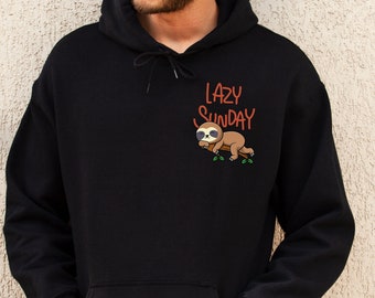 domenica pigra, hoddie della domenica, relax, hoddie slot, domenica, relax, hoddie pigro, bradipo, hoddie tranquillo, hoddie comodo,
