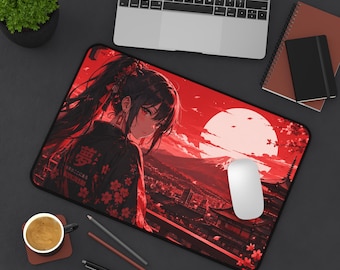 Crimson Moon Anime Schreibtischmatte