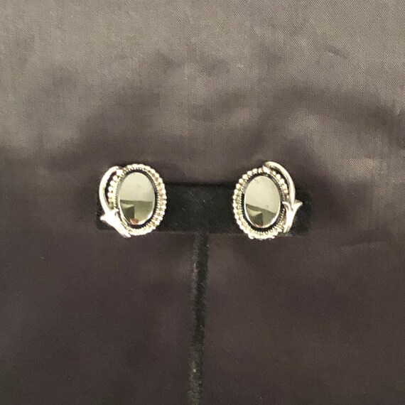Vintage Clip On Earrings Whiting & Davis Silver Me