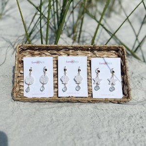 Beach Sand Huggies | Sand Textured Earrings | Destin Earrings | Beachy Earrings | Sand Dollar Earrings | Shell Earrings | Starfish Earrings