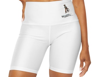 High Waisted Yoga Shorts (AOP)