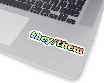 They/Them Sticker, They/Them Pronoun Sticker, Pronoun Sticker, Pronouns Stickers, Nonbinary Stickers, Nonbinary Sticker, Pride Sticker