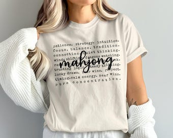 Comfort Colors® Mahjong Shirt, Game Night Gift, Mah Jongg Tee