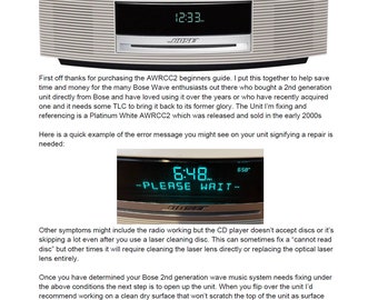 Bose Wave Music System Radio CD Player AWRCC2 *repair DIY