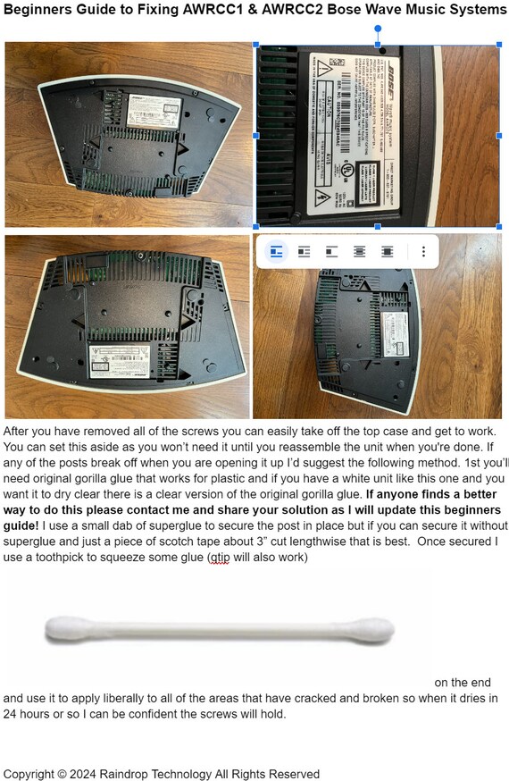 Bose Wave Music System AWRCC1 & AWRCC2 Recap Self-repair Kit