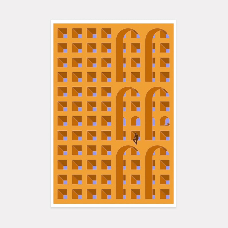 ARCH. (giclée Fine Art Print) Architectural Graphic (5x7 8x10 11x14 ...
