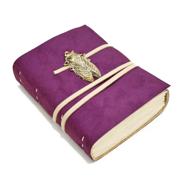 Cicada Purple vegan suede journal