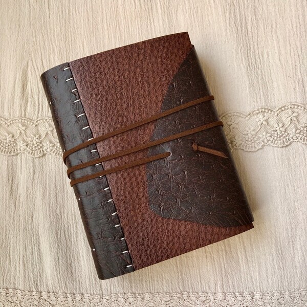 Twee Toon Faux leer dagboek vegan leer