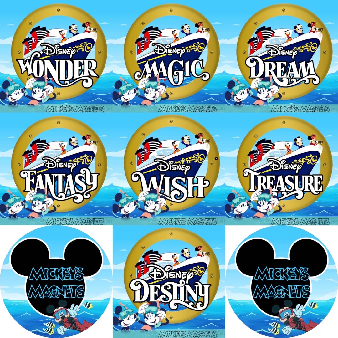 Disney-magneten CRUISE Magnets , Wonder Magic Dream Fantasy Wish ...