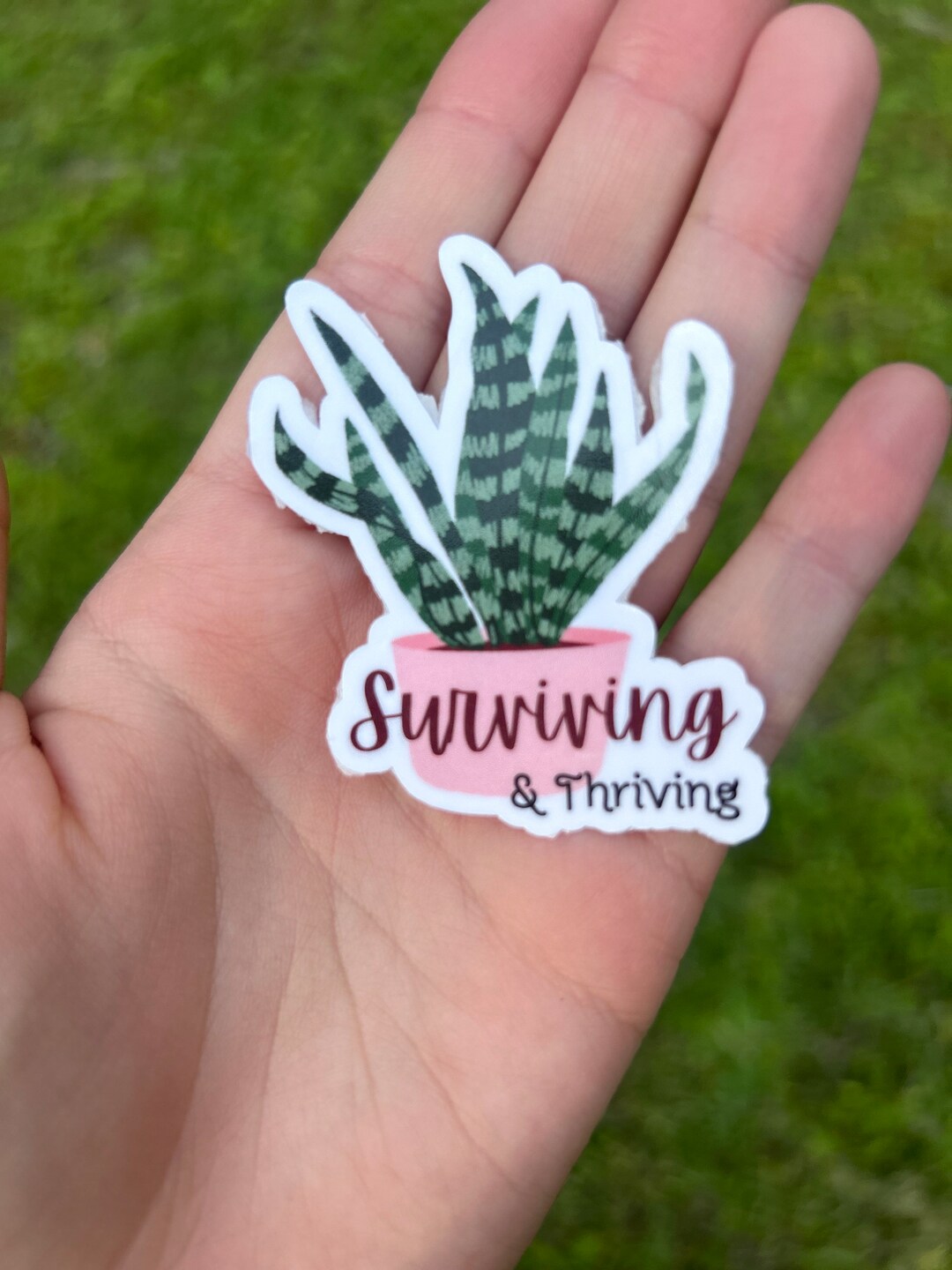 Surviving and Thriving Plant Sticker Stanley Sticker Plant Water Bottle ...