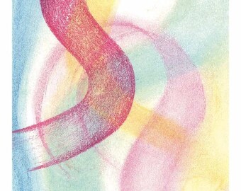 Trust - Miracle Cards by Erika - Handmade Prints with Oil and Crayons