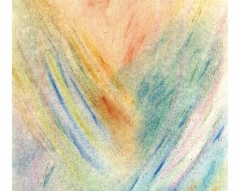 Tranquility - Miracle Cards by Erika - Handmade Prints with Oil and Crayons