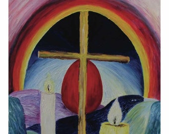 Wisdom - Miracle Cards by Erika - Handmade Prints with Oil and Crayons