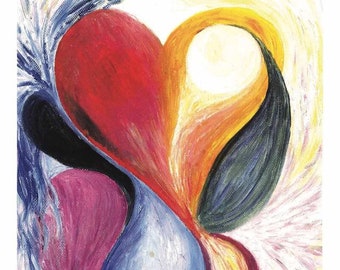 Kindness - Miracle Cards by Erika - Handmade Prints with Oil and Crayons