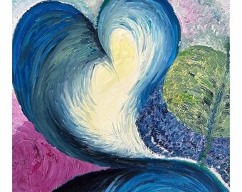 Generosity - Miracle Cards by Erika - Handmade Prints with Oil and Crayons