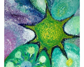 Miracle - Miracle Cards by Erika - Handmade Prints with Oil and Crayons