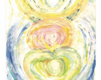 Imagination - Miracle Cards by Erika - Handmade Prints with Oil and Crayons
