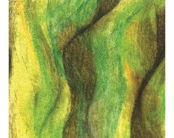 Knowledge - Miracle Cards by Erika - Handmade Prints with Oil and Crayons