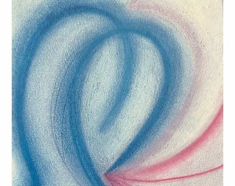 Self Compassion - Miracle Cards by Erika - Handmade Prints with Oil and Crayons
