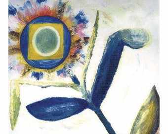 Courage - Miracle Cards by Erika - Handmade Prints with Oil and Crayons