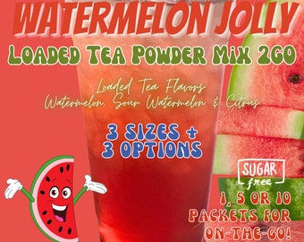 Geladene Teepulver-Energy-Drink-Mix-Pakete: WATERMELON Jolly 3 Optionen zum Selbermachen!