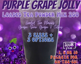 Geladen theepoeder Energy Drink Mix-pakketten: GRAPE JOLLY 3 opties voor thuis DIY!