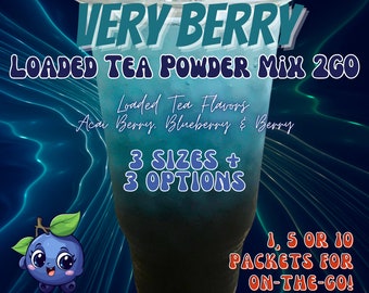 Geladene Teepulver-Energy-Drink-Mix-Pakete: VERY BERRY 3 Optionen zum Selbermachen zu Hause