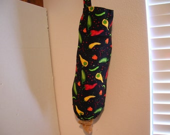 Grocery Bag Recycler Holder Chili Peppers
