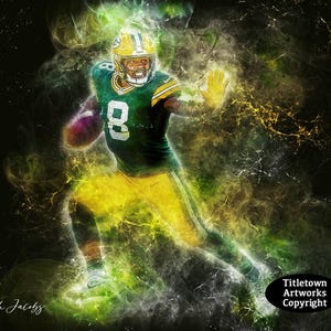 Green Bay Packers Josh Jacobs Digital Art
