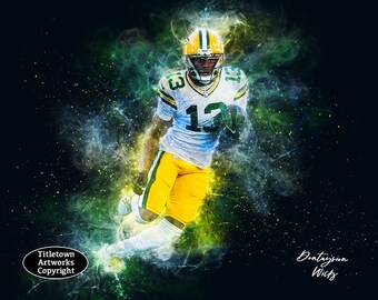Green Bay Packers Dontayvion Wicks Digital Art