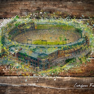 Green Bay Packers, tableau Lambeau, bois véritable, 40 x 20 po.