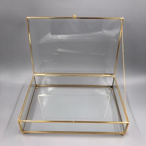 Glaschokoladenbox, Glas-Verlobungsbox, leere Schokoladenbox, Hochzeitsbox, Glas-Geschenkbox, Glasbox für Schmuck, Organizer-Box
