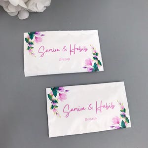 Wet Wipes, Wedding Wet Wipes, Engagement Wet Wipe,Customized Wet Wipes,Moist Towelettes, Baby Shower Favors,Wedding Favors,Engagement Favors
